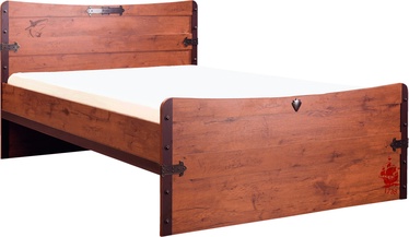 Bērnu gulta Kalune Design Single Bedstead Pirate, brūna, 206 x 125 cm