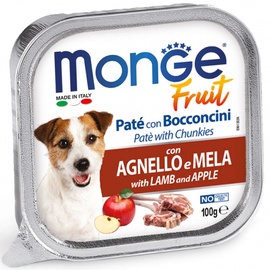 Märg koeratoit Monge Fruit Lamb/Apple, lambaliha, 0.1 kg