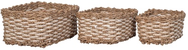 Korvide komplekt, esemete hoidmiseks House Nordic Pala 4401543, valge/beež, 25 x 17 x 12 cm