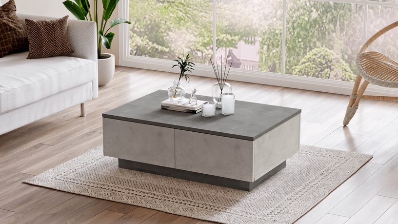 Kohvilaud Kalune Design LV17-GT, hall, 90 cm x 60 cm x 31.6 cm