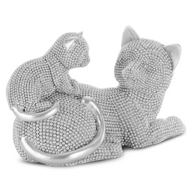 Декоративная фигурка Eldo Cats, серебристый, 19 см x 9 см x 12 см