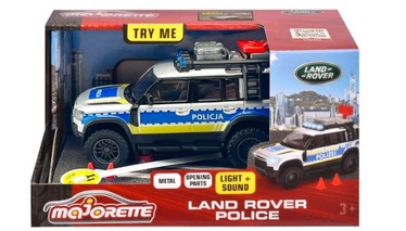 Rotaļlietu policijas automašīna Majorette Land Rover 213712000026, zila/balta