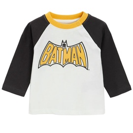 Krekls ar garām piedurknēm, zēniem Cool Club Batman LCB2800714, balta/melna/dzeltena, 62 cm