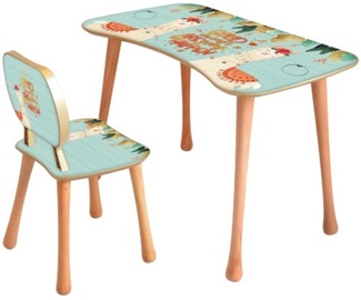 Комплект мебели для детской комнаты Kalune Design PMTK01-CHR-SET, зеленый/дерево