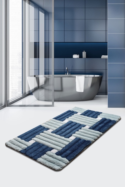Vannas istabas paklājs Foutastic Piazza 359CHL1996, zila/gaiši zila, 120 cm x 70 cm