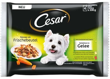 Šlapias šunų maistas Cesar Mix C048202, mėsa, 0.4 kg