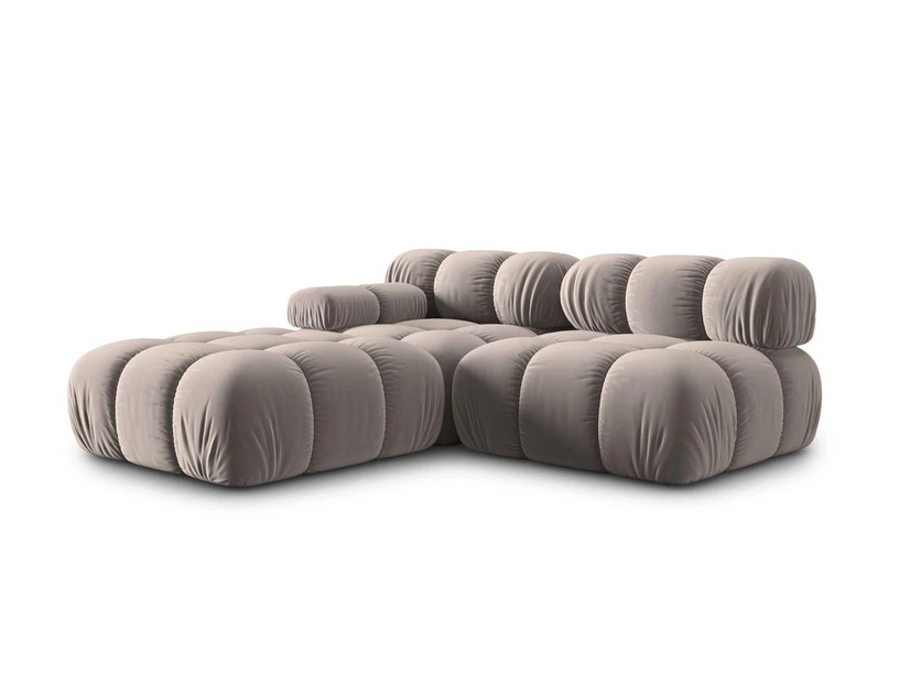 Mooduldiivan Micadoni Home Bellis Velvet, beež, parem, 282 x 94 cm x 63 cm