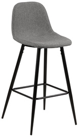 Барный стул Wilma, черный/серый, 46.6 см x 51 см x 101 см