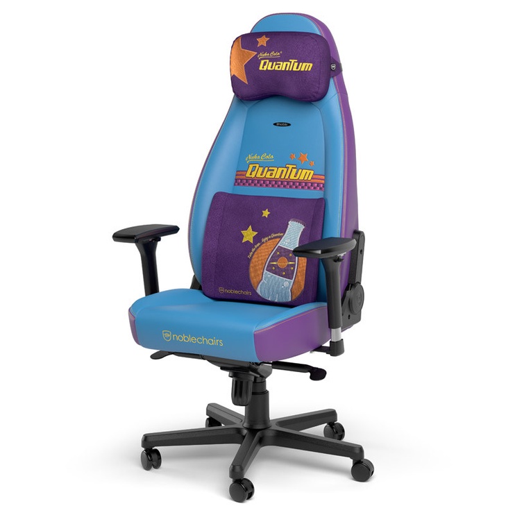 Krēslu spilveni Noblechairs Fallout Nuka-Cola Quantum Edition, balta/dzeltena/oranža/violeta, 300 mm x 190 mm, 2 gab.