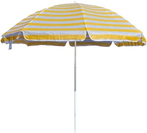 Päikesevari Happy Green Beach Umbrella, 2300 mm, valge/kollane