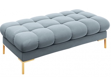 Пуф Micadoni Home Mamaia Velvet, золотой/голубой, 133 см x 62 см x 41 см