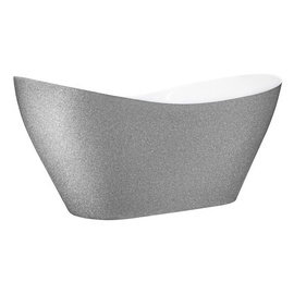 Ванна Besco Viya Glam Silver, 1600 мм x 700 мм x 710 мм, овальная