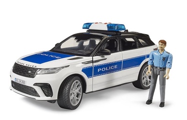 Rotaļlietu policijas automašīna Bruder Range Rover Velar 02890, zila/balta