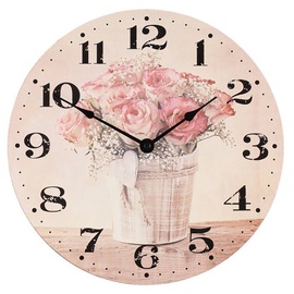 Laikrodis 4Living Rosa 617102, rožinė, medis, 30 cm x 30 cm
