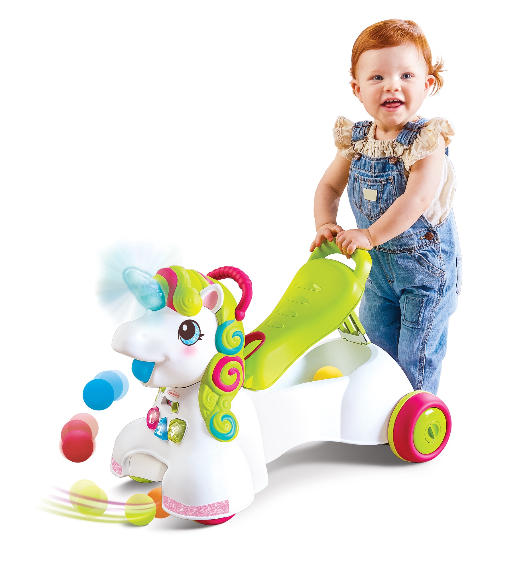 infantino 3 in 1 sit walk and ride unicorn