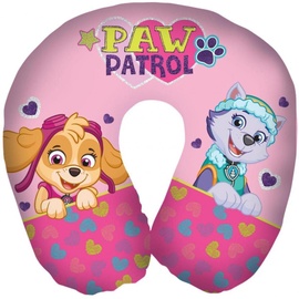 Kelioninė pagalvė Nickelodeon Paw Patrol, rožinė, 27 cm x 23 cm