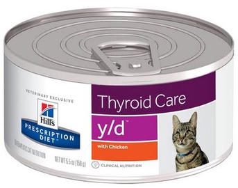 Влажный корм для кошек Hill's Prescription Diet Thyroid Care Y/D, курица, 0.156 кг