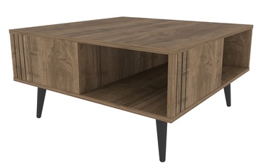 Kohvilaud Kalune Design Ronas, pähklipuu, 89.6 cm x 89.6 cm x 46.5 cm