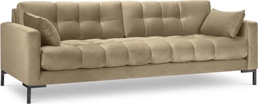 Dīvāns Micadoni Home Mamaia Velvet, smilškrāsas, 217 x 92 cm x 75 cm
