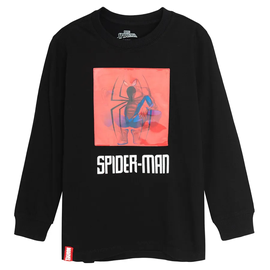 Krekls ar garām piedurknēm, zēniem Cool Club Spider-Man LCB2712760, melna, 128 cm
