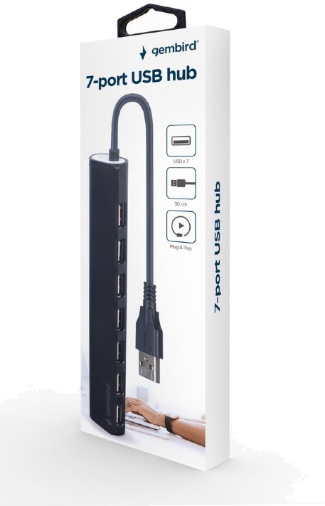 USB jaotur Gembird UHB-U2P7-04, 30 cm