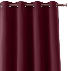 Nakts aizkari Room99 Aura, sudraba/bordo, 140 cm x 250 cm