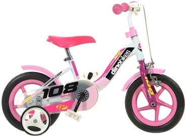 Детский велосипед Dino Bikes Sport 108, белый/розовый, 7", 10″