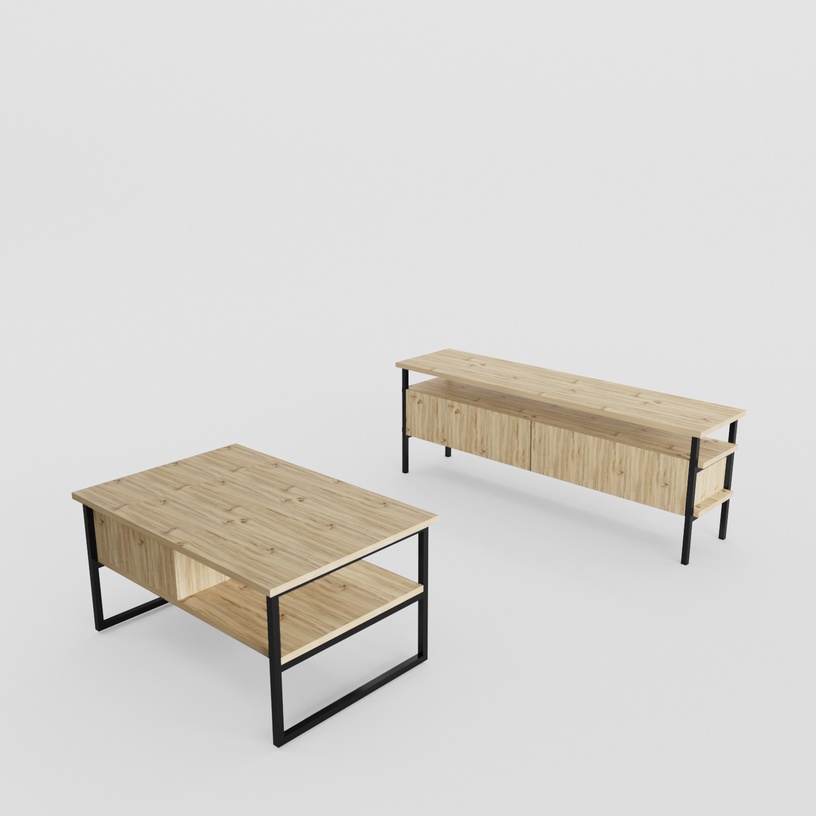 TV-laud Kalune Design Tuana L3025, pruun, 35 cm x 140 cm x 50 cm