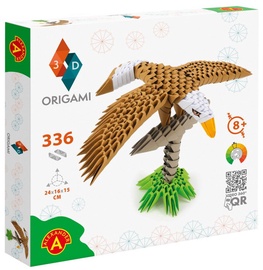 Papīra figūru izgatavošanas komplekts Alexander 3D Origami Eagle 25514, brūna/balta/dzeltena