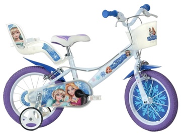 Детский велосипед Dino Bikes Snow Queen, синий/белый/фиолетовый, 14″