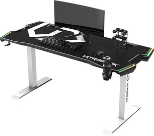 Spēļu galds Ultradesk Force, balta/melna