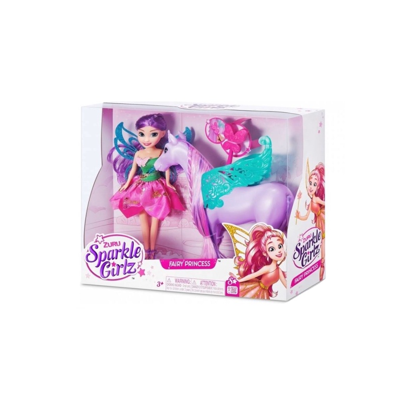 Nukk Sparkle Girlz Fairy Princess with Horse 100413, 10.5 cm