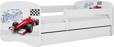 Bērnu gulta vienvietīga Kocot Kids Babydreams Formula, balta, 144 x 80 cm, ar nodalījumu gultas veļai