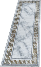 Ковровая дорожка Naxos Marble, золотой/белый/серый, 250 см x 80 см