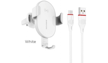 Laadija Borofone Q5, USB Type C/Magnetic, valge