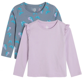 Krekls ar garām piedurknēm, meitenēm Cool Club CCG2610110-00, zila/violeta, 116 сm, 2 gab.