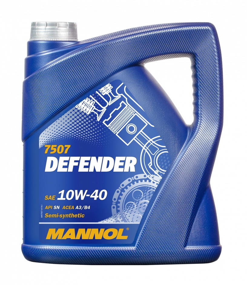 Машинное масло Mannol Defender 10W - 40, полусинтетическое, 5 л