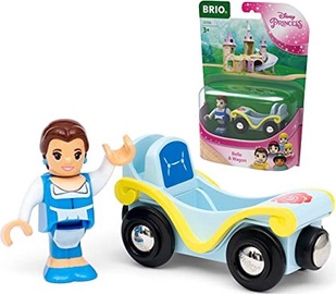 Transporta rotaļlietu komplekts Brio Disney Princess Belle & Wagon 63335600, daudzkrāsaina