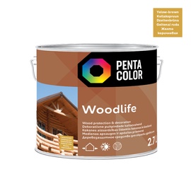 Пропитка древесины Pentacolor Woodlife, калужница, 2.7 l