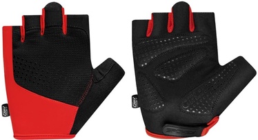 Велосипедные перчатки универсальный Spokey Avare, черный/красный, XL
