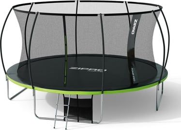 Batuts Zipro Jump Pro Premium 12FT, 374 cm, ar drošības tiklu, ar kāpnēm