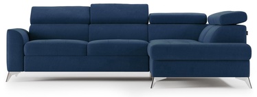 Stūra dīvāns Homede Malo R, tumši zila, labais, 268 x 201 cm x 93 cm