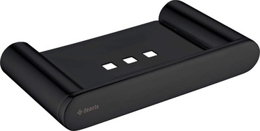 Настенная мыльница Deante Round ADR_N411, черный, 17 см x 9.3 см