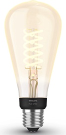 Лампочка Philips Hue Filament Edison Накаливания, ST72, теплый белый, E27, 7 Вт, 550 лм