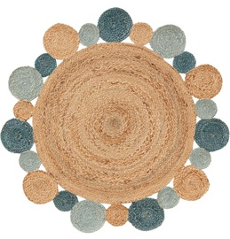 Vaip sise Benuta Bubbles, pruun/türkiissinine, 115 cm x 115 cm