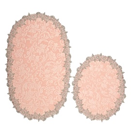Vannasistabas paklājiņu komplekts Foutastic ALN_E4_485, gaiši rozā, 115 cm x 65 cm