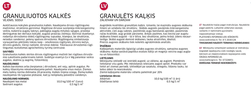 Dolomiidipulber Baltic Agro, 4 kg