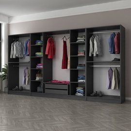 Гардероб Kalune Design Kale 5047, антрацитовый, 52 см x 360 см x 210 см