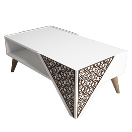 Kafijas galdiņš Kalune Design Beril, balta, 580 mm x 1050 mm x 400 mm
