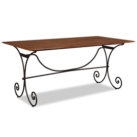 Söögilaud VLX 244677, tumepruun, 1800 mm x 900 mm x 7600 mm